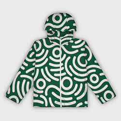 Ветровка с капюшоном женская Абстрактный белый узор, цвет: 3D-белый