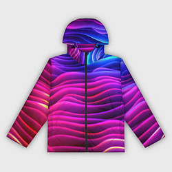 Ветровка с капюшоном женская Сине-фиолетовый градиент, цвет: 3D-черный