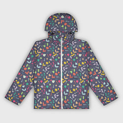 Ветровка с капюшоном женская Милые листочки, цвет: 3D-белый