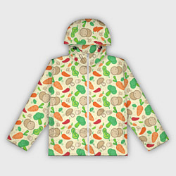 Ветровка с капюшоном женская Овощной рецепт, цвет: 3D-белый
