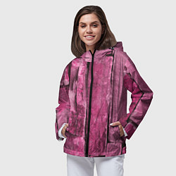 Ветровка с капюшоном женская Violet stones, цвет: 3D-черный — фото 2
