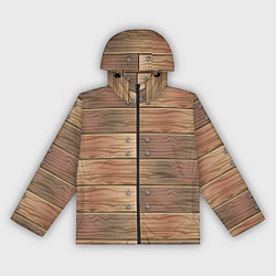 Ветровка с капюшоном женская Деревянный стиль, цвет: 3D-черный