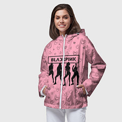 Ветровка с капюшоном женская Blackpink силуэт, цвет: 3D-белый — фото 2