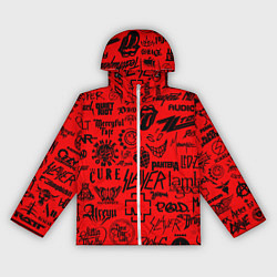 Женская ветровка Лучшие рок группы на красном