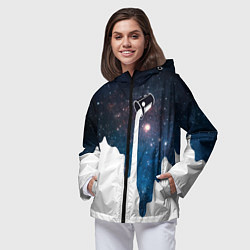 Ветровка с капюшоном женская Млечный Путь - Milky Way, цвет: 3D-черный — фото 2