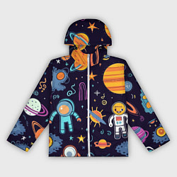 Женская ветровка Яркий космический паттерн