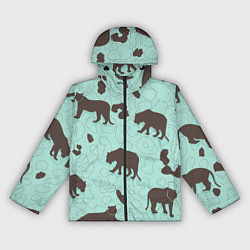 Ветровка с капюшоном женская Дикие кошечки, цвет: 3D-черный