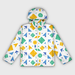 Ветровка с капюшоном женская Funny geometry, цвет: 3D-белый