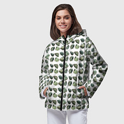 Ветровка с капюшоном женская Камешки, цвет: 3D-черный — фото 2