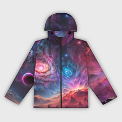 Ветровка с капюшоном женская На задворках вселенной, цвет: 3D-черный