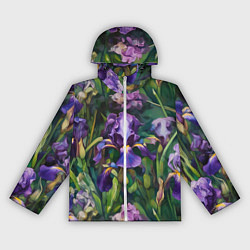 Женская ветровка Ирисы паттерн