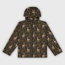 Женская ветровка Олени и растения