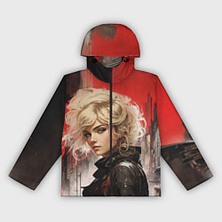 Ветровка с капюшоном женская Смотрящая за районом, цвет: 3D-черный