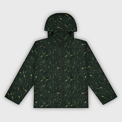 Ветровка с капюшоном женская Текстура зелёный мрамор, цвет: 3D-черный