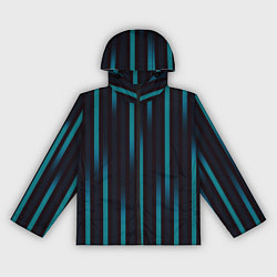 Женская ветровка Полосы градиент бирюзовый