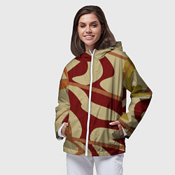 Ветровка с капюшоном женская Камуфляжные паттерн, цвет: 3D-белый — фото 2
