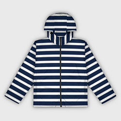 Женская ветровка Широкие тёмно-синие полосы