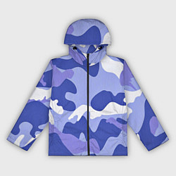 Женская ветровка Камуфляжный узор голубой