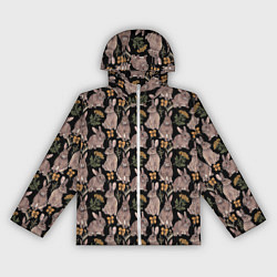 Женская ветровка Зайцы и пижма