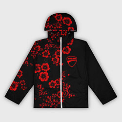 Женская ветровка Ducati - red flowers