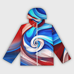 Женская ветровка Волны в цвете флага РФ