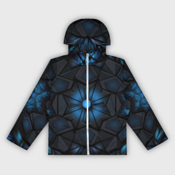 Женская ветровка Калейдоскопные черные и синие узоры