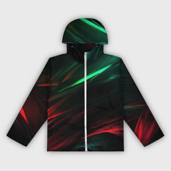 Ветровка с капюшоном женская Dark red and green, цвет: 3D-белый