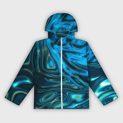Женская ветровка Абстракция плазма сине-голубой