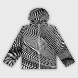 Женская ветровка Черно-белые полосы абстракция