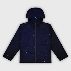 Женская ветровка Тёмный космос и синие звёзды