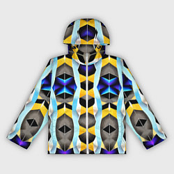 Ветровка с капюшоном женская Vanguard geometric pattern - neural network, цвет: 3D-белый