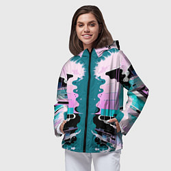 Ветровка с капюшоном женская Vanguard abstraction - vogue, цвет: 3D-черный — фото 2