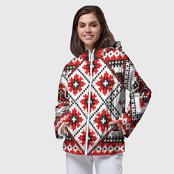 Ветровка с капюшоном женская Удмурт мода, цвет: 3D-белый — фото 2