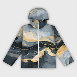 Женская ветровка Черный с золотом мрамор