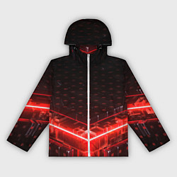 Женская ветровка Неоновые плиты - красные