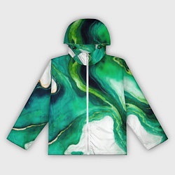 Женская ветровка Жидкий изумруд в стиле арт