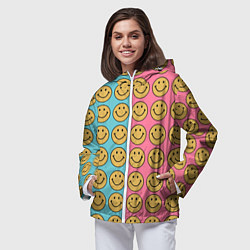 Ветровка с капюшоном женская Smiley, цвет: 3D-белый — фото 2