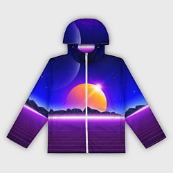 Женская ветровка Mountains - sun - space - vaporwave