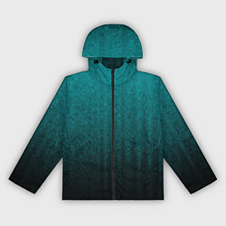 Женская ветровка Градиент чёрно-бирюзовый