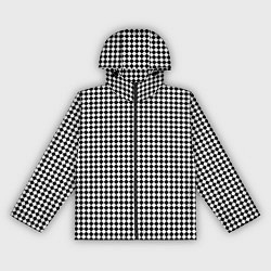 Женская ветровка Шахматный чёрно-белый