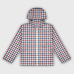 Женская ветровка Полосатый сине-красный клетчатый