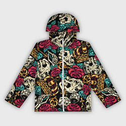 Ветровка с капюшоном женская A pattern for a hipster, цвет: 3D-белый