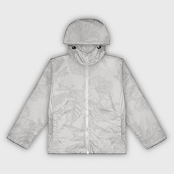 Женская ветровка Цветы в бежевых тонах