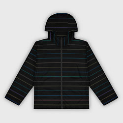 Женская ветровка Разноцветные полосы на чёрном