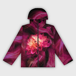 Женская ветровка Розовый цветок в огне - нейросеть