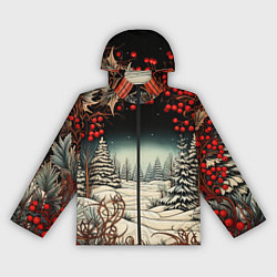 Женская ветровка Новый год природа