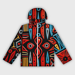 Женская ветровка Красно-синий узор в африканском стиле