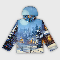 Женская ветровка Новогодний зимний городок