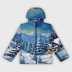 Женская ветровка Новогодние елки в снегу