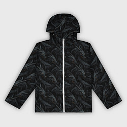 Женская ветровка Черные драконы паттерн